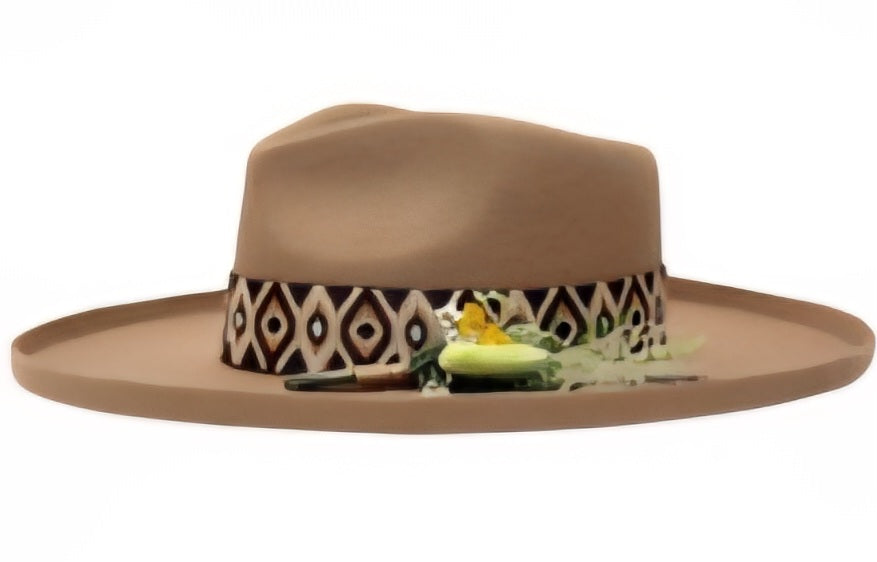 Women\'s 100% Australian Wool Fedora Hat | 55 cm | Camel/Tan | NWT\'s Maude Wide Brim Fedora | Stylish Women main image 2