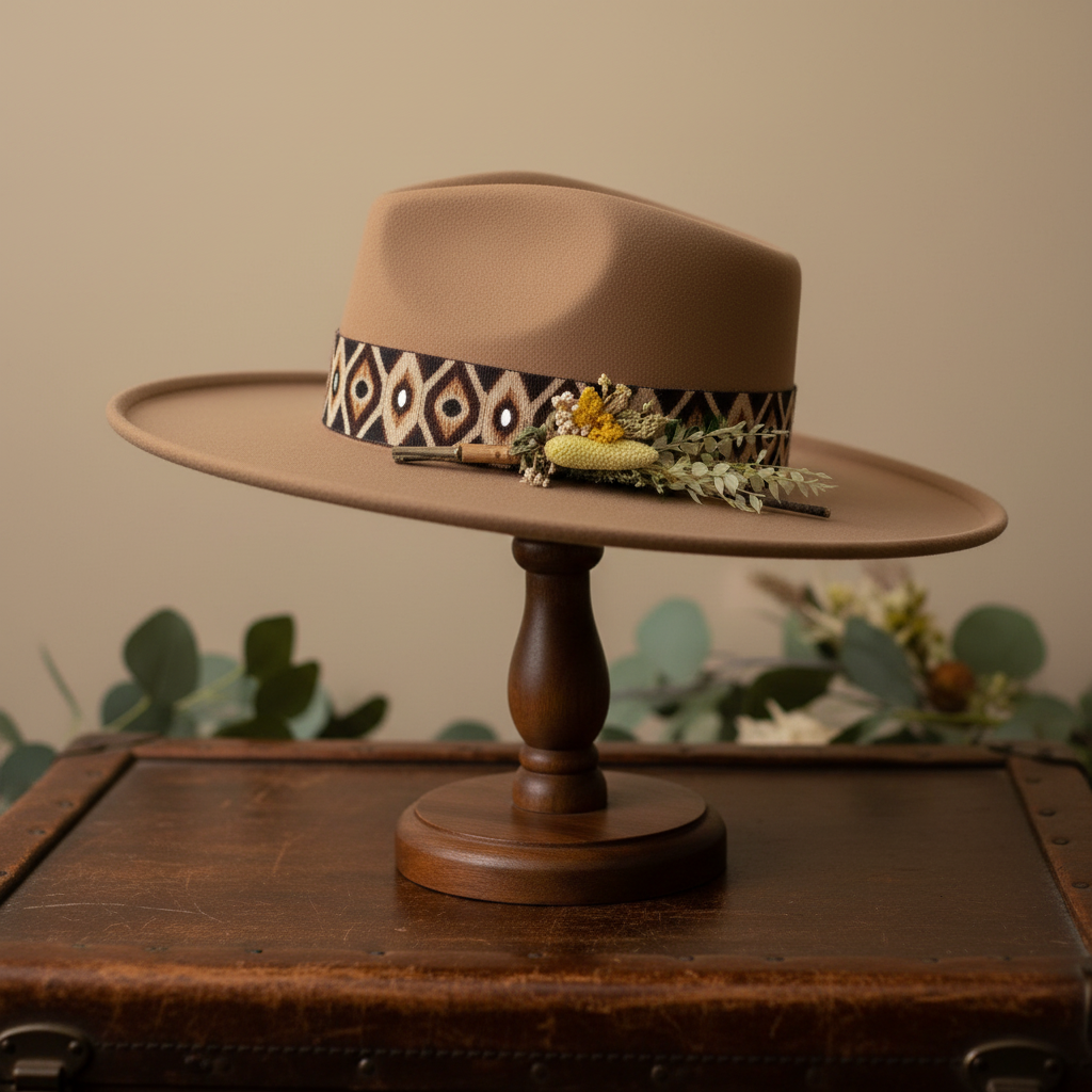 Tan Luxe Fedora Hat – Women display picture 2