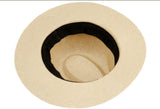 Inside of Light Brown Straw Fedora