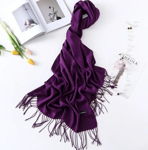 cashmere blend extra long scarf/shawl watermelon