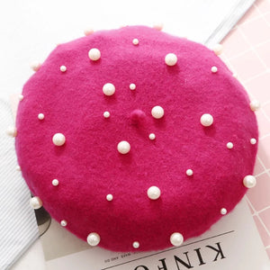 pearl berets black