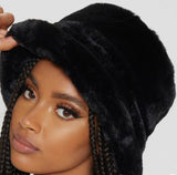 faux fur bucket hats