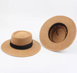neola| pork pie straw collection black / m/l 56-58cm