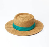 neola| pork pie straw collection aquamarine/green / m/l 56-58cm