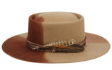 rawdon|ombre vintage pork pie camel/brown / m/l 56-58cm