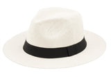 panama| white straw fedora white / 56 -58cm