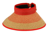 destin|straw visor red