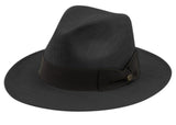 panama| black straw fedora
