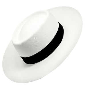 white panama hat gambler wide brim