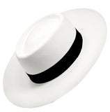 white panama hat gambler wide brim white / medium (58cm)