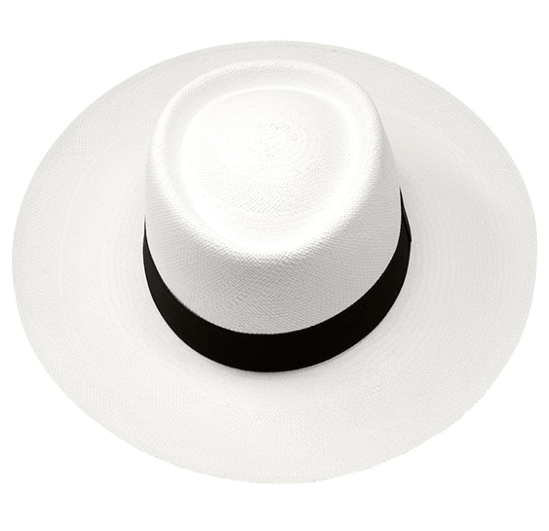 white panama hat gambler wide brim