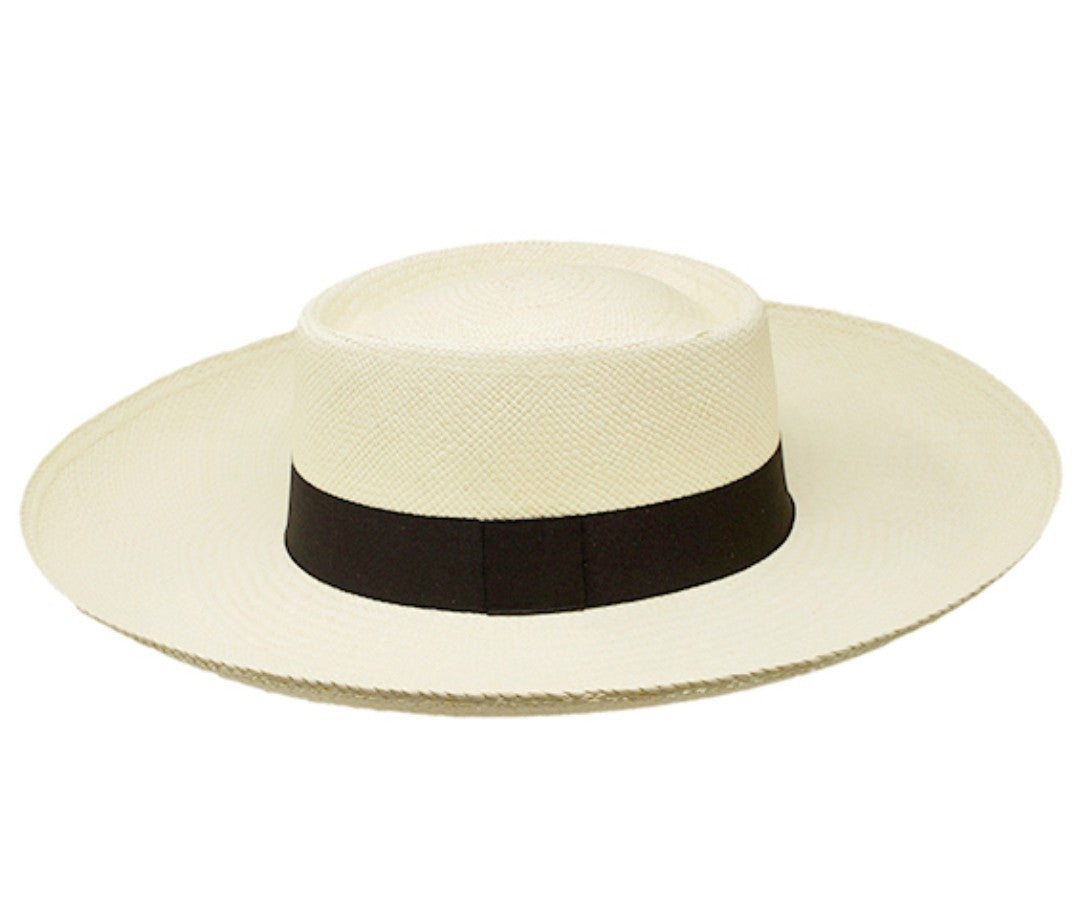 natural panama hat gambler wide brim