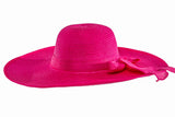 fuscia wide brim straw hats by scarves & fedoras